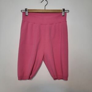 Aritzia Wilfred Women's Hot Pink Thick Knit Biker Shorts Size Small